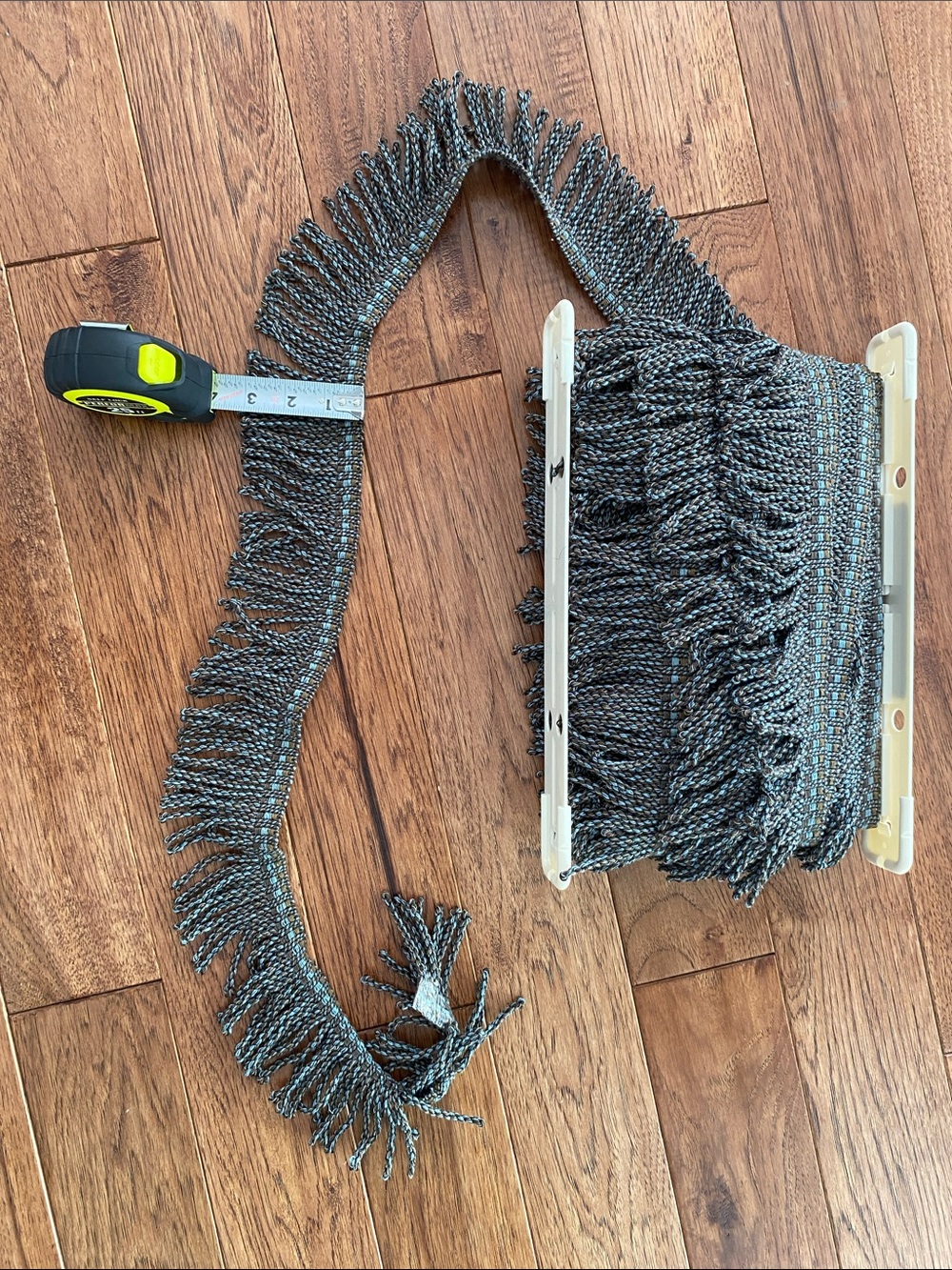 43 feet long - Brown and Blue Gray Fringe Trim